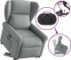 vidaXL Podnoszony fotel masujący, elektryczny, rozkładany, jasnoszary 7
