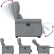 vidaXL Podnoszony fotel masujący, elektryczny, rozkładany, jasnoszary 9