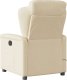 vidaXL Rozkładany fotel masujący, kremowy, obity tkaniną 5