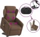 vidaXL Podnoszony fotel masujący, elektryczny, rozkładany, brązowy 8