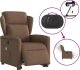vidaXL Podnoszony fotel masujący, elektryczny, rozkładany, brązowy 9