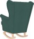 vidaXL Fotel bujany, ciemnozielony, 74x90x102 cm, tapicerowany tkaniną 6