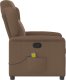 vidaXL Rozkładany fotel masujący, brązowy, obity tkaniną 4