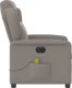 vidaXL Rozkładany fotel masujący, elektryczny, kolor taupe, tkanina 6
