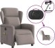 vidaXL Rozkładany fotel masujący, elektryczny, kolor taupe, tkanina 8