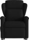 vidaXL Podnoszony fotel masujący, rozkładany, czarny, obity tkaniną 5