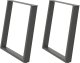 vidXL Nogi do stołu jadalnianego, 2 szt., antracyt, 70x(72-73)cm, stal 2