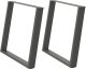 vidXL Nogi do stołu jadalnianego, 2 szt., antracyt, 100x(72-73) cm 2