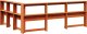 vidaXL Regał na książki z zagłówkiem, Wax Brown 150 cm, sosnowe 5