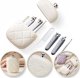 Zestaw akcesoriów etui do paznokci manicure kremowy 9,5cmx7cm AK10K 1