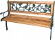 Ławka ogrodowa drewniana parkowa taras patio 126x52x73,50cm 1