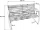 Ławka ogrodowa drewniana tras patio 122x60x78 cm 3