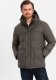 Męska kurtka casualowa puffer z wełną  ciemnooliwkowy melanż V4 OM-JAHP-0203 L 1