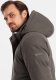 Męska kurtka casualowa puffer z wełną  ciemnooliwkowy melanż V4 OM-JAHP-0203 L 2