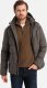 Męska kurtka casualowa puffer z wełną  ciemnooliwkowy melanż V4 OM-JAHP-0203 L 3