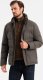 Męska kurtka casualowa puffer z wełną  ciemnooliwkowy melanż V4 OM-JAHP-0203 L 5