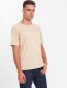 T-shirt męski LOOSE FIT z kieszonką  beżowy V1 OM-TSCT-0171 L 1