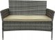 Zestaw mebli ogrodowych technorattan 2x fotel sofa stół LIDO 3cz. j. szary 11