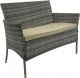Zestaw mebli ogrodowych technorattan 2x fotel sofa stół LIDO 3cz. j. szary 4