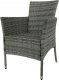 Zestaw mebli ogrodowych technorattan 2x fotel sofa stół LIDO 3cz. j. szary 7