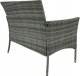 Zestaw mebli ogrodowych technorattan 2x fotel sofa stół LIDO 3cz. j. szary 8