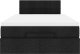 Rama łóżka otomana z materacem, czarna, 120x200 cm, tkanina 5