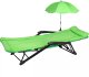 Leżak składany z parasolką (jasnozielony) do 200kg 1