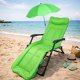 Leżak składany z parasolką (jasnozielony) do 200kg 2