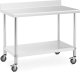 Stół blat roboczy przyścienny z rantem na kółkach 1 półka 120 x 60 cm do 158 kg 1