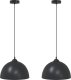 vidaXL Lampy wiszące 2 szt. Regulowana wysokość E27 Czarny Metal 2