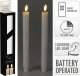 Woskowane świece stołowe z LED, 25 cm 3