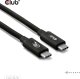 Kabel USB Club 3D USB-C - USB-C 1 m Czarny (CAC-1570) 3