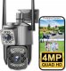 PODWÓJNA ZEWNĘTRZNA KAMERA WIFI SMART IP QUADHD 4MPX APLIKACJA DETEKCJA IR EUROLOOK V-44 Pro 1
