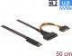 Delock DELOCK  ADAPTER M.2 KEY M DO U.2 SFF-8639 NVME Z KABLEM 50 CM  () 3