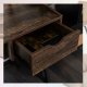 Biurko Loft z Szufladami Industrialne Drewniane ICE Dąb Rustykalny Vintage 5