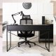 Biurko 120 z Szufladą Loft OASIS Prostokątne Stylowe Gabinetowe Czarne 6