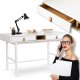 Biurko Loft z Szufladami Białe Drewniane Skandynawskie 120 ATLAS 1