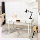 Biurko Loft z Szufladami Białe Drewniane Skandynawskie 120 ATLAS 1