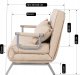 Sofa Rozkładana Do Spania Leżak Łóżko Leżanka Fotel Dwuosobowy Beżowa Bart2 12