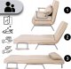 Sofa Rozkładana Do Spania Leżak Łóżko Leżanka Fotel Dwuosobowy Beżowa Bart2 7