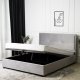Łóżko 160x200 z Pojemnikiem Podwójne Do Sypialni Loft Szare Welurowe ANDRE 8