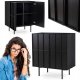 Komoda Mała 80 cm Czarna Loft NAMBINO Nowoczesna Do Salonu Sypialni 1