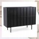 Komoda 120 z Szufladami Czarna ANASTAZJA Loft Nowoczesna Do Salonu Sypialni 4