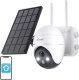 ieGeek Bezprzewodowa kamera zewnętrzna WiFi 5MP Biała z panelem solarnym 1