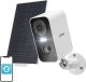 ieGeek Bezprzewodowa kamera zewnętrzna WiFi 3MP biała z panelem solarnym 9