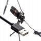 Studyjny Mikrofon do Komputera Gamingowy USB Statyw RGB EUROLOOK 3
