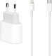 ECOBOX  ŁADOWARKA SIECIOWA 20W BIAŁA TYP-C PD  + KABEL IPHONE USB-C DO LIGHTNING BOX 4