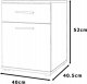 SZAFKA NOCNA 40 CM SZARA DĄB WOTAN 1 SZUFLADA 1 PÓŁKA STOLIK NOCNY LOFT 3