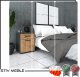 SZAFKA NOCNA 40 CM SZARA DĄB WOTAN 1 SZUFLADA 1 PÓŁKA STOLIK NOCNY LOFT 7