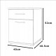 SZAFKA NOCNA BIAŁA 40 CM Z 1 SZUFLADĄ 1 PÓŁKĄ STOLIK NOCNY DO SYPIALNI LOFT 3